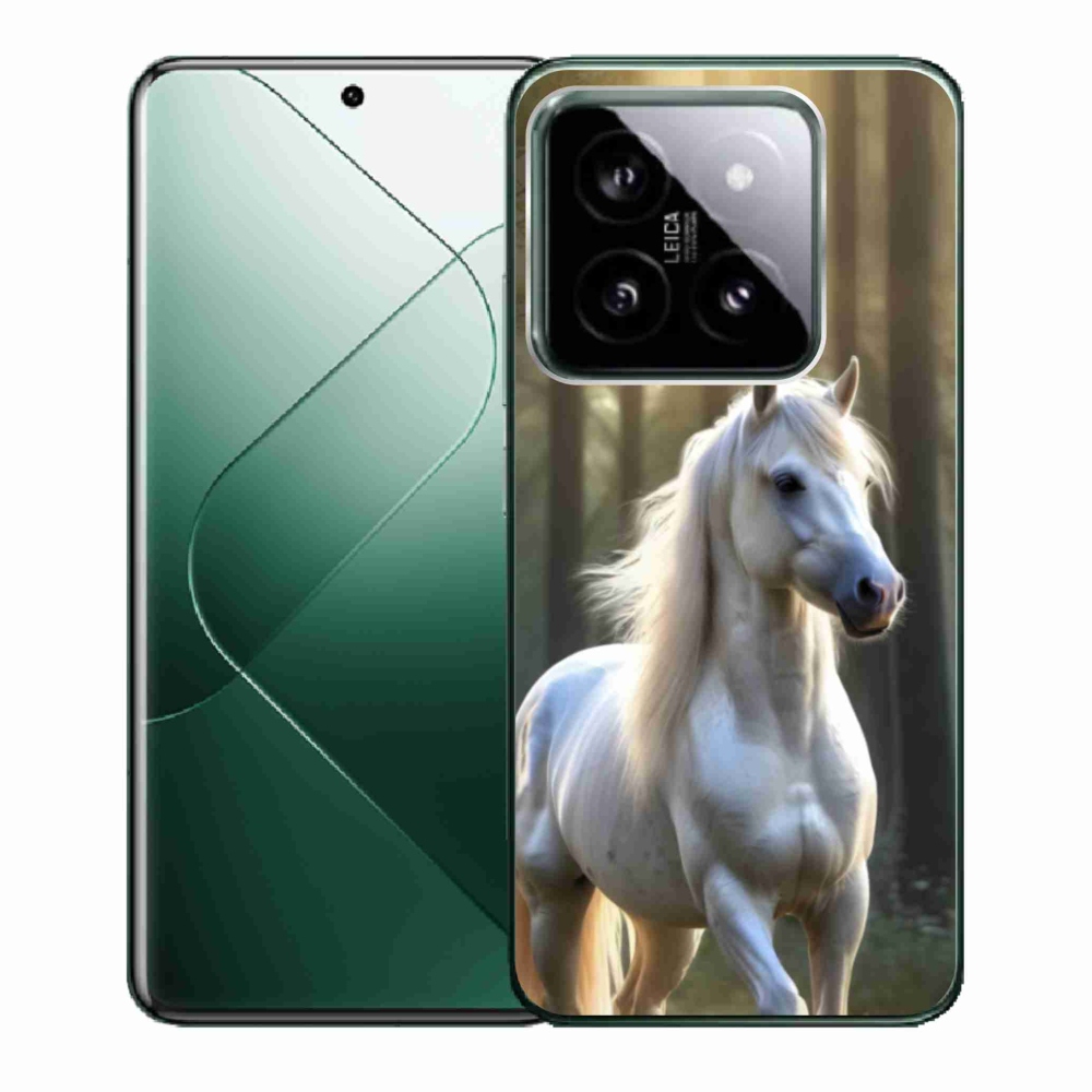 Gél borító mmCase a Xiaomi 14 - fehér ló 3