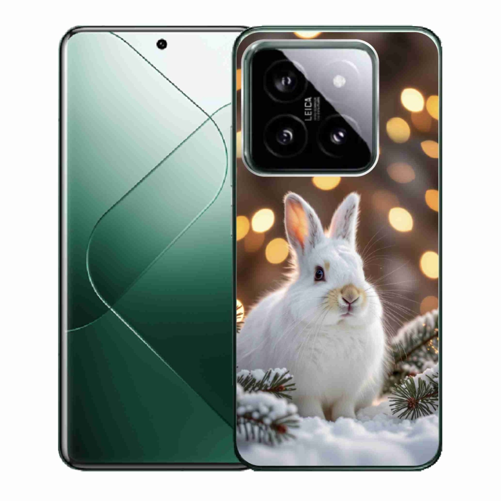 Gél borítás mmCase a Xiaomi 14 - fehér nyúlhoz