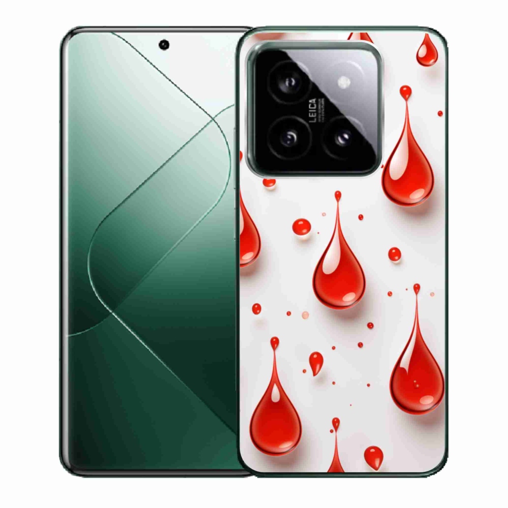 Gél borító mmCase a Xiaomi 14 - piros cseppek számára