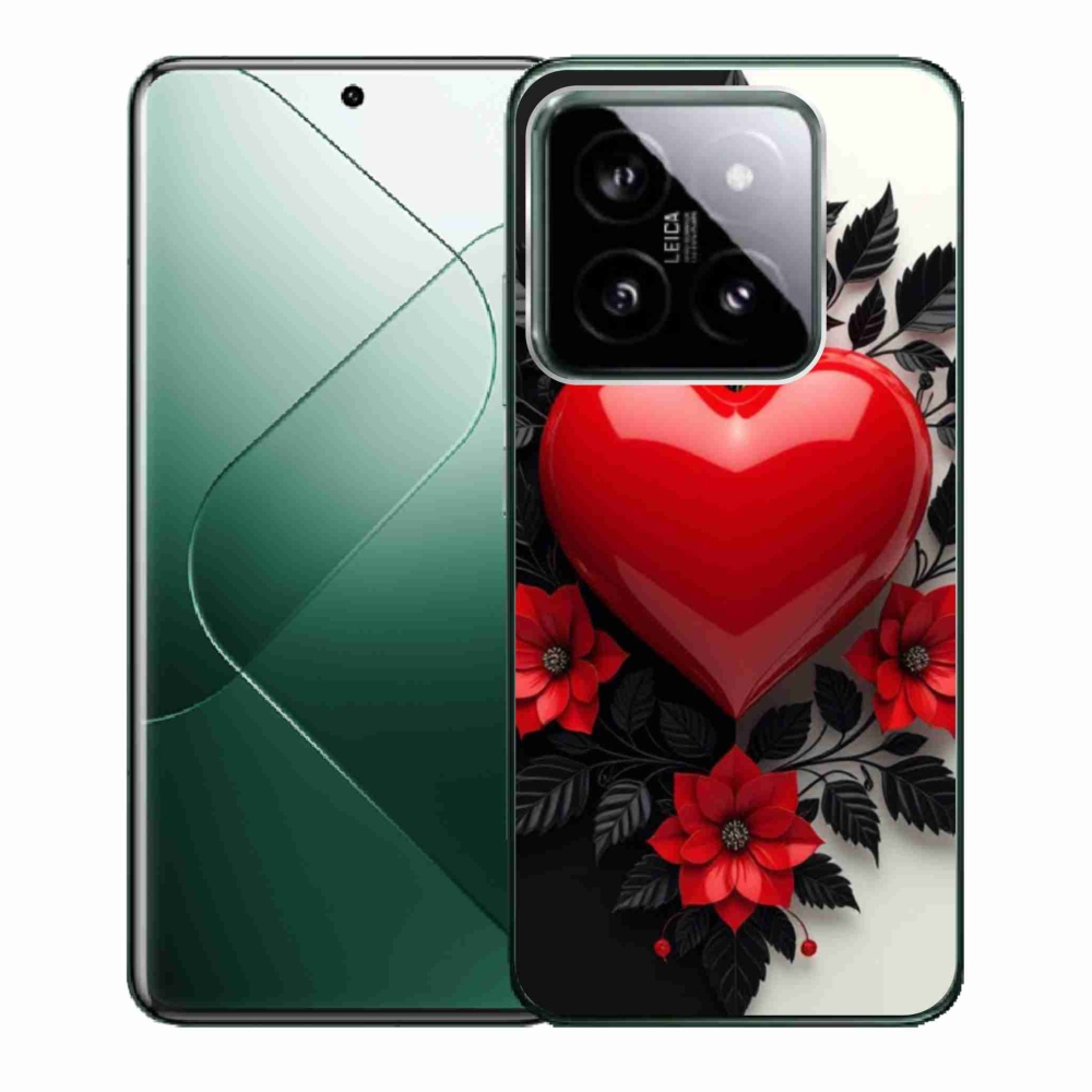 Gél borítás mmCase a Xiaomi 14-hez - piros szív
