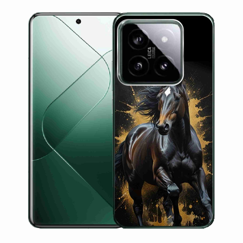 Gél borítás mmCase a Xiaomi 14-hez - elegáns fekete csődör