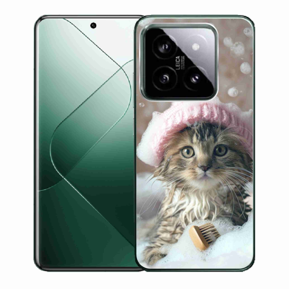 Gél borítás mmCase a Xiaomi 14 - cica és fürdő