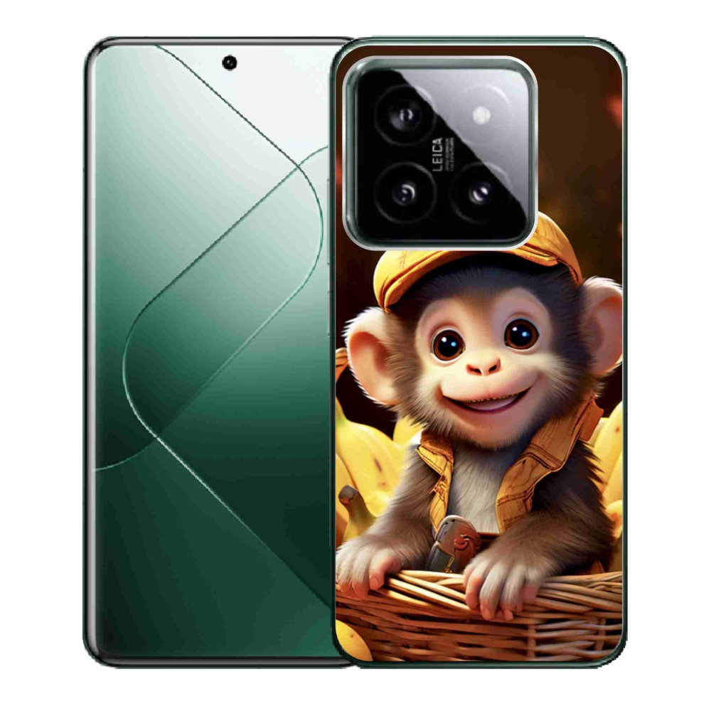 Gél borítás mmCase a Xiaomi 14 - majom a kosárban