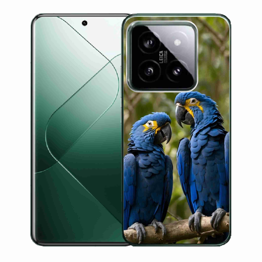 Gél borítás mmCase a Xiaomi 14 - papagáj duóhoz