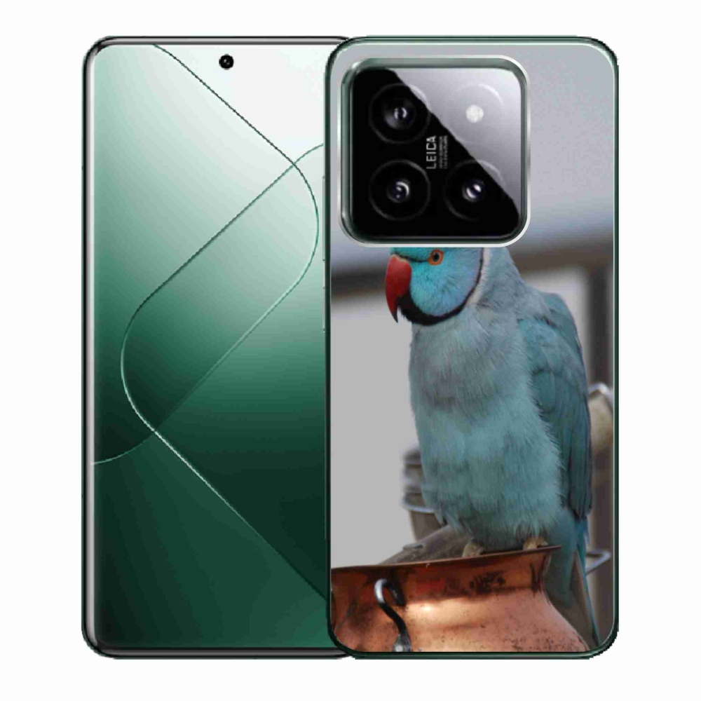 Gél borítás mmCase a Xiaomi 14-hez - papagáj alexander kék