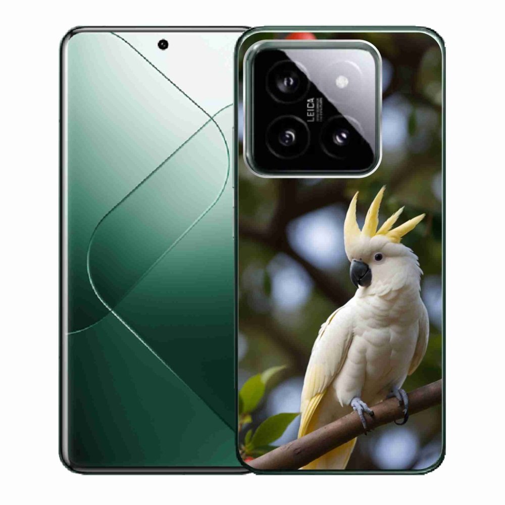 Gél borítás mmCase a Xiaomi 14 - papagáj kakadu 3 számára
