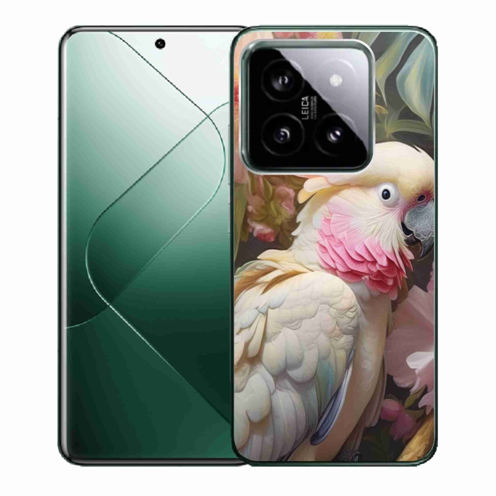 Gél borítás mmCase a Xiaomi 14-hez - papagáj kakadu rózsaszín 2
