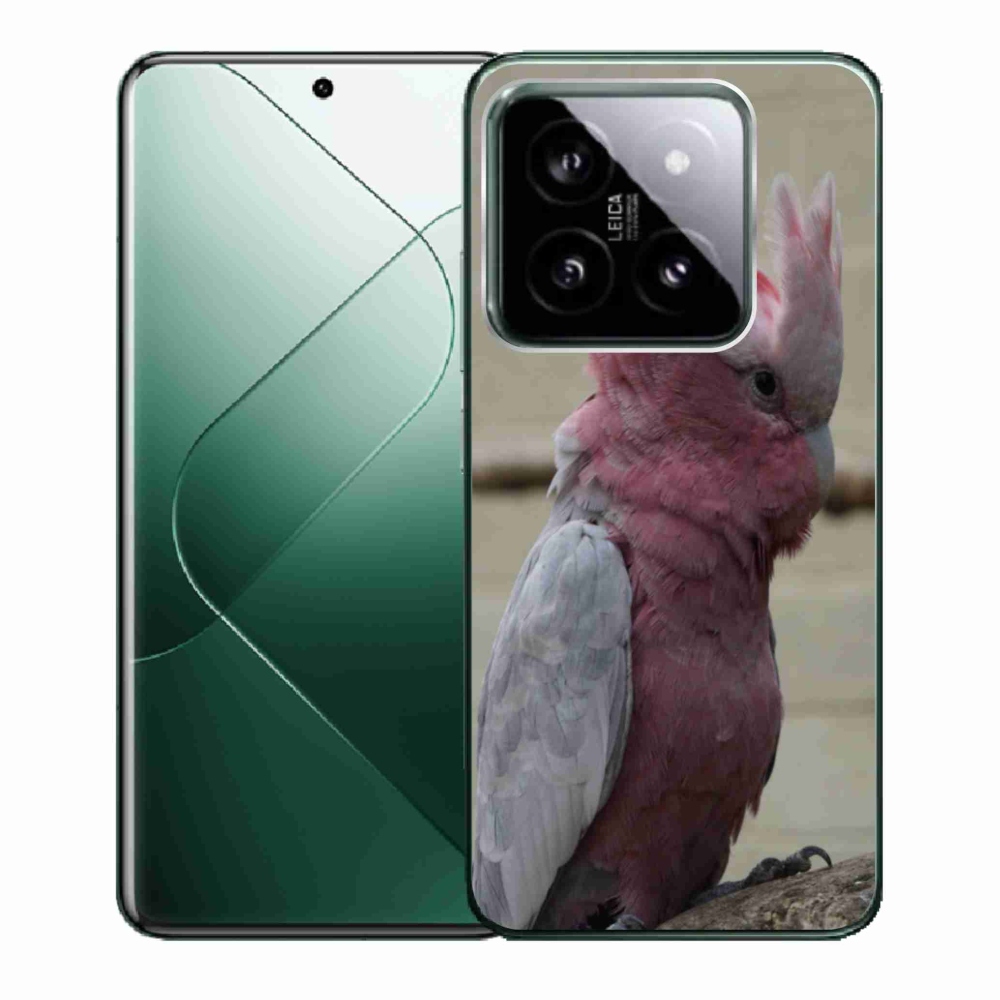 Gél borítás mmCase a Xiaomi 14-hez - papagáj kakadu rózsaszínű