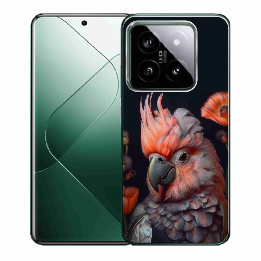 Gél borító mmCase a Xiaomi 14 - papagáj kakadu színekben