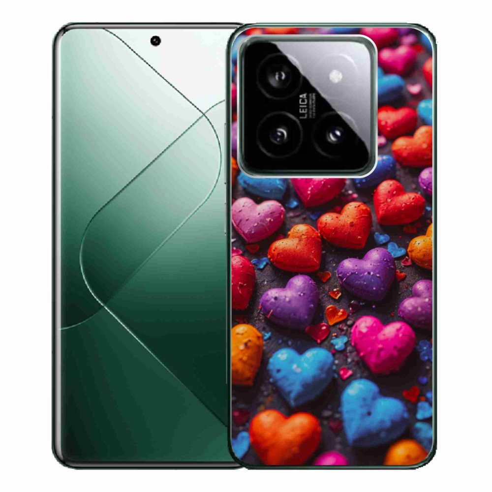 Gél borítás mmCase a Xiaomi 14 Pro számára - színes szív