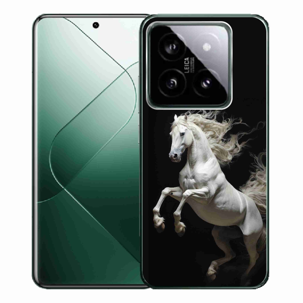 Gél borítás mmCase a Xiaomi 14 Pro-hoz - fehér ló 4