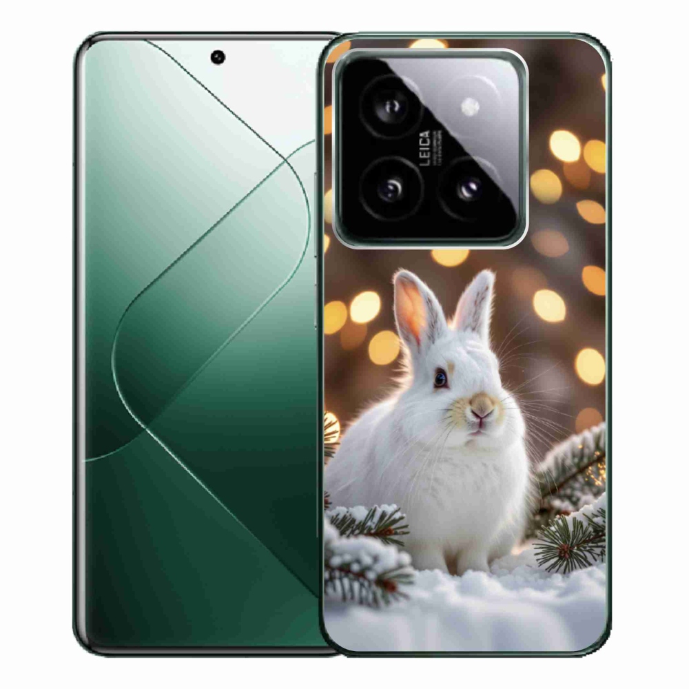 Gél borítás mmCase a Xiaomi 14 Pro számára - fehér nyúl