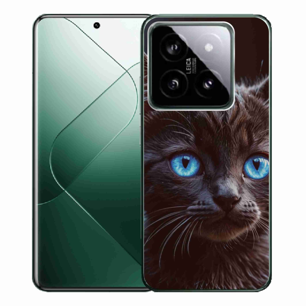 Gél borítás mmCase a Xiaomi 14 Pro-hoz - fekete cica 2