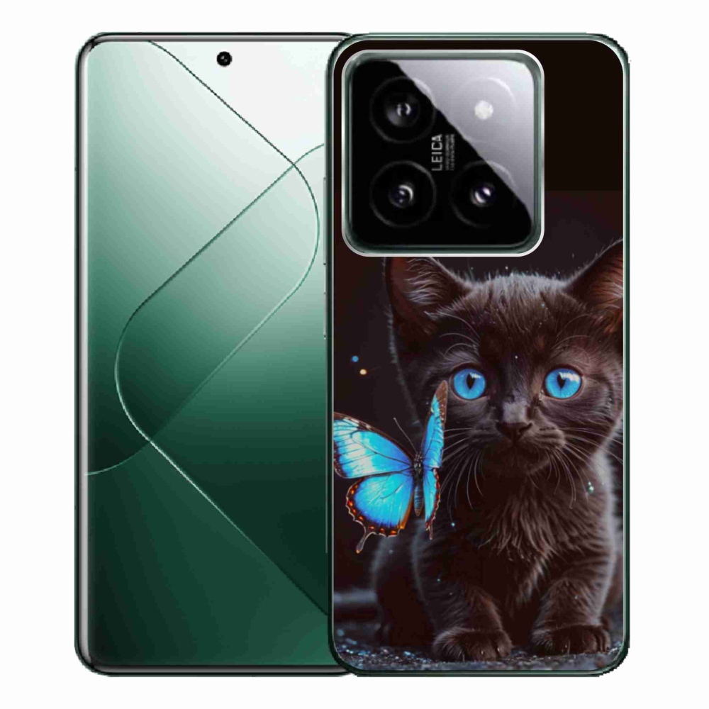 Gél borítás mmCase a Xiaomi 14 Pro-hoz - fekete cica 3