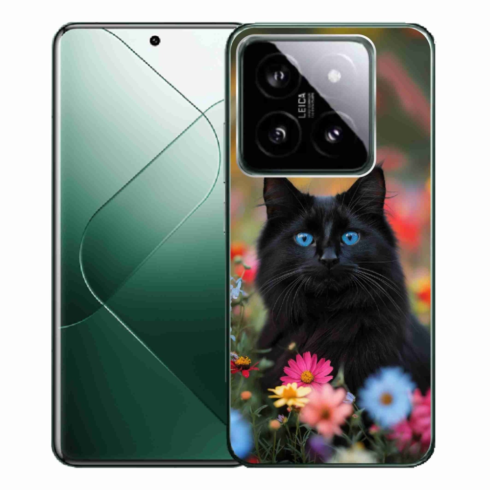 Gél borítás mmCase a Xiaomi 14 Pro-hoz - fekete cica 4