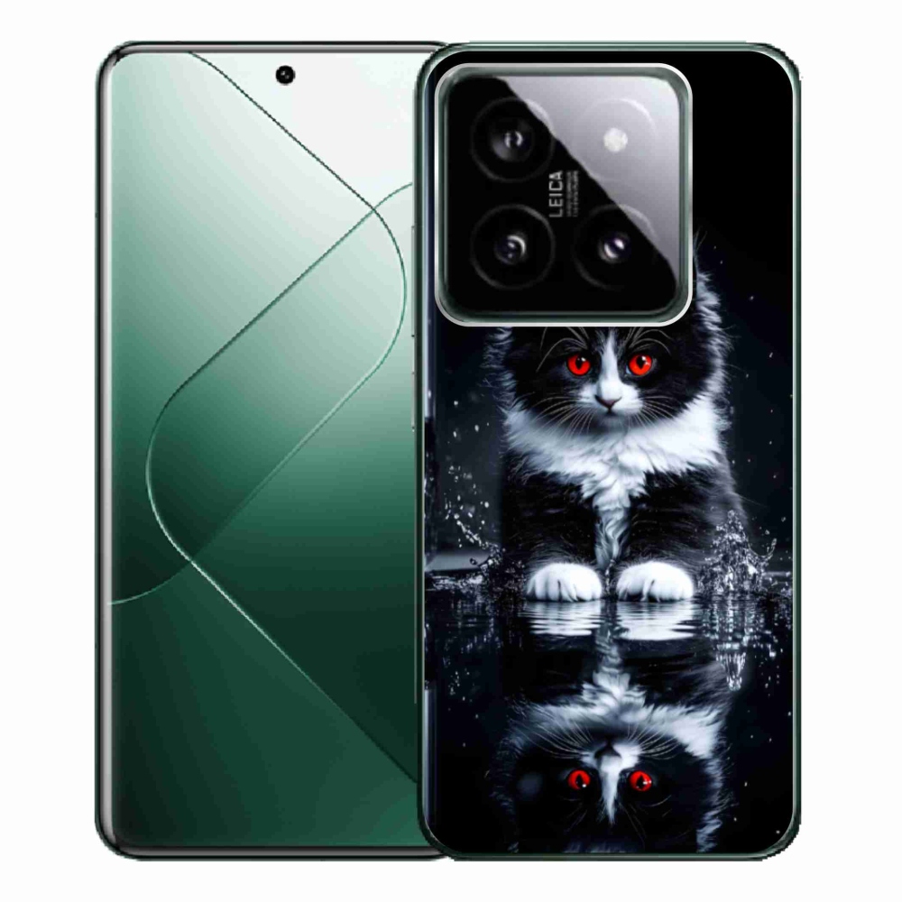 Gél borítás mmCase a Xiaomi 14 Pro-hoz - fekete-fehér cica