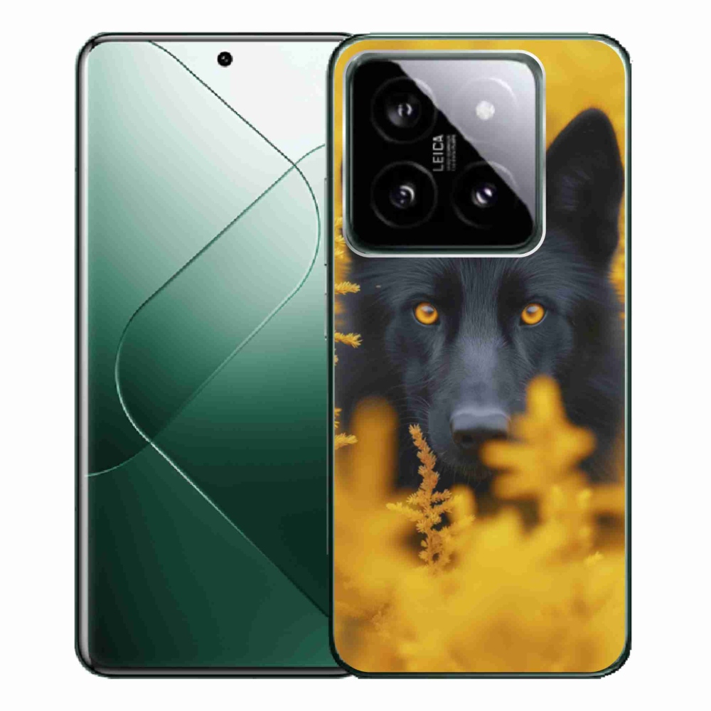 Gél borítás mmCase a Xiaomi 14 Pro-hoz - fekete farkas 2