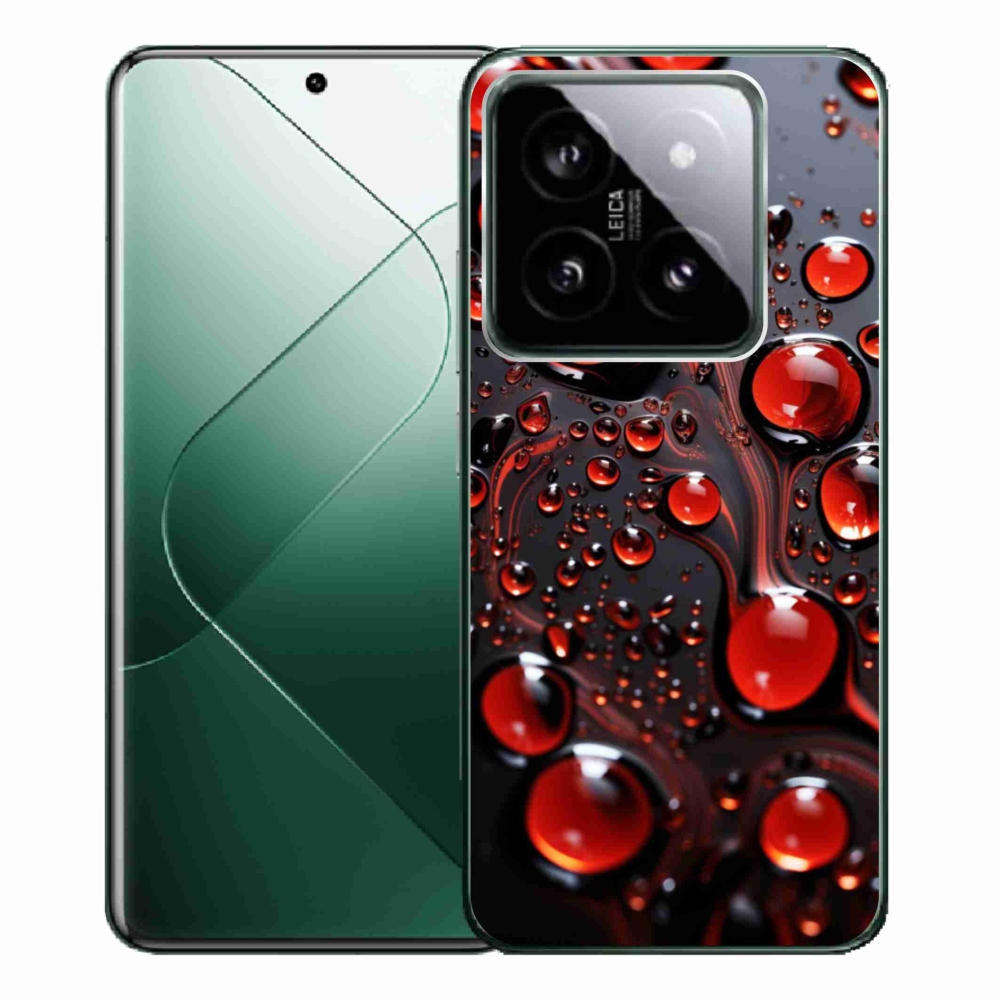 Gél borítás mmCase a Xiaomi 14 Pro-hoz - piros csepp 2