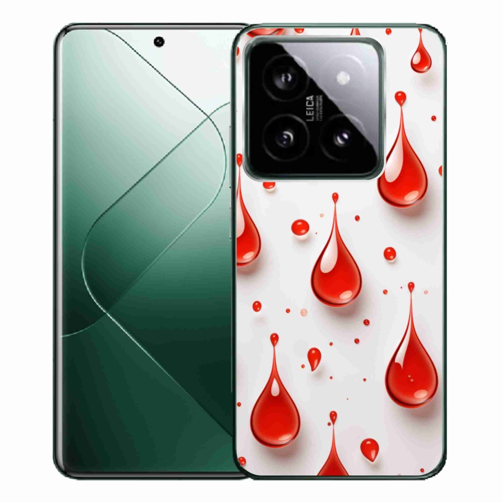 Gél borítás mmCase a Xiaomi 14 Pro-hoz - piros cseppek