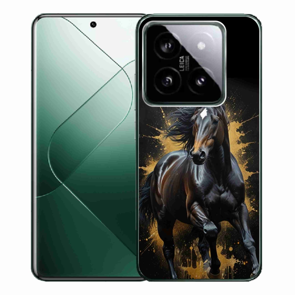 Gél borítás mmCase a Xiaomi 14 Pro számára - elegáns fekete ménes