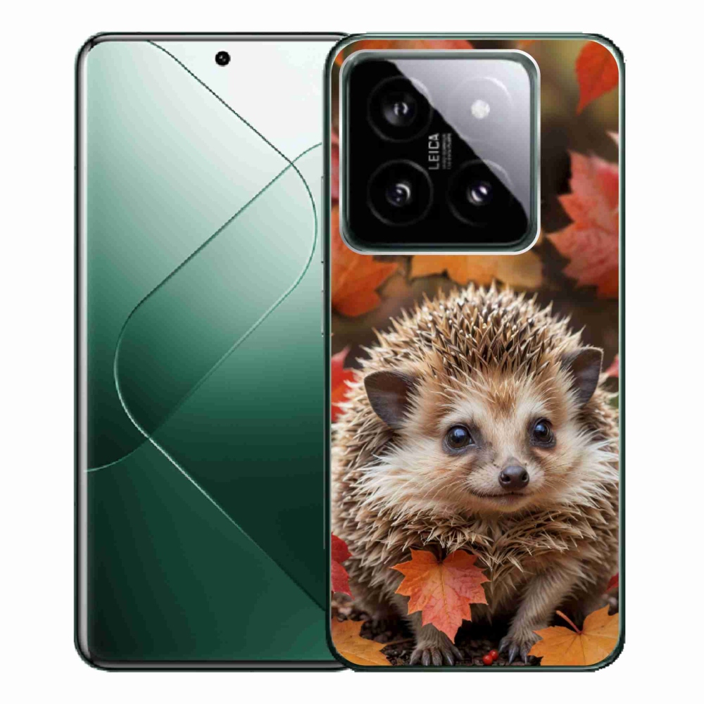Gél borító mmCase a Xiaomi 14 Pro-hoz - sün a levelekben