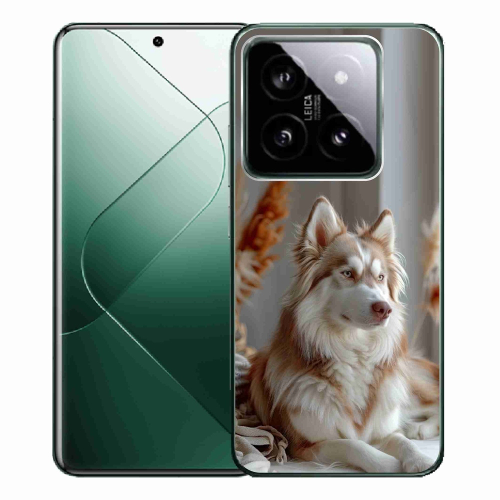 Gél borítás mmCase a Xiaomi 14 Pro számára - csendes szibériai husky