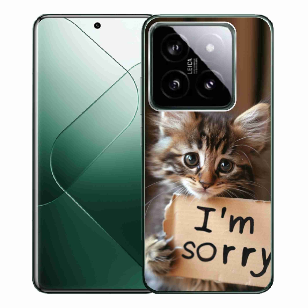 Gél borítás mmCase a Xiaomi 14 Pro-hoz - macska bocsánatkérése