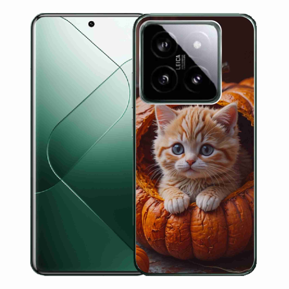 Gél borítás mmCase a Xiaomi 14 Pro-hoz - cica és tök 2