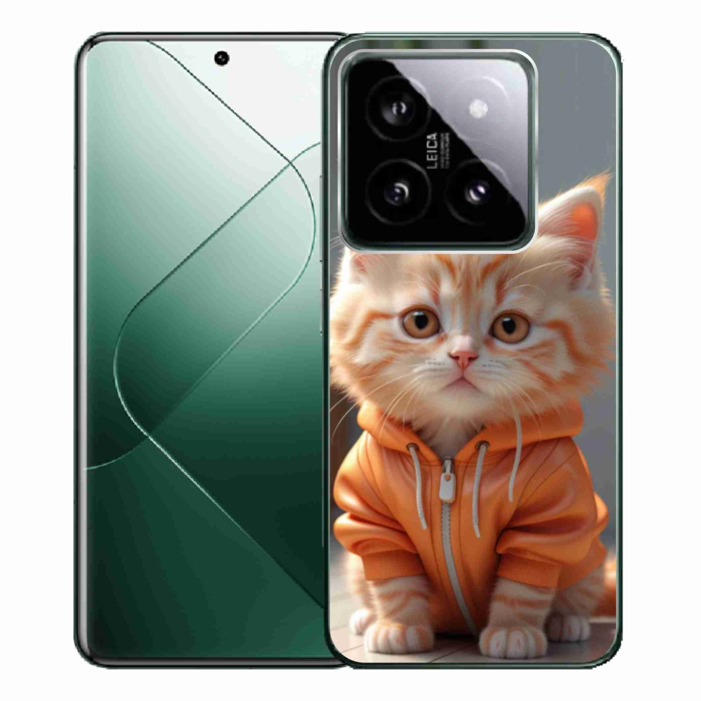 Gél borítás mmCase a Xiaomi 14 Pro-hoz - cica egy melegítőben