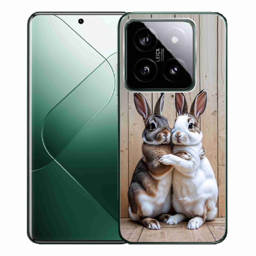Zselés borítás mmCase a Xiaomi 14 Pro-hoz - nyúlpár