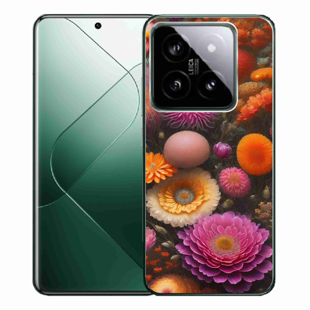 Gél borítás mmCase a Xiaomi 14 Pro számára - virágos kompozíció