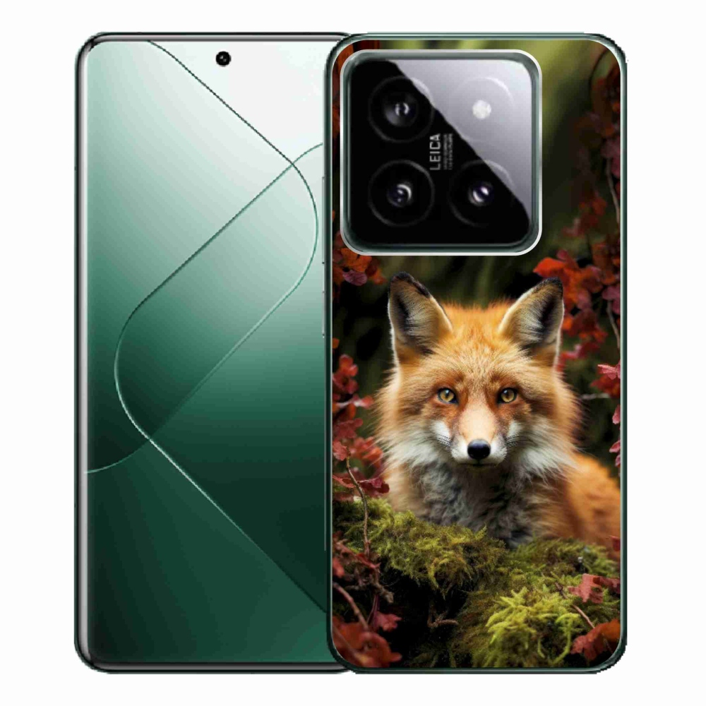 Gél borítás mmCase a Xiaomi 14 Pro számára - róka az erdőben
