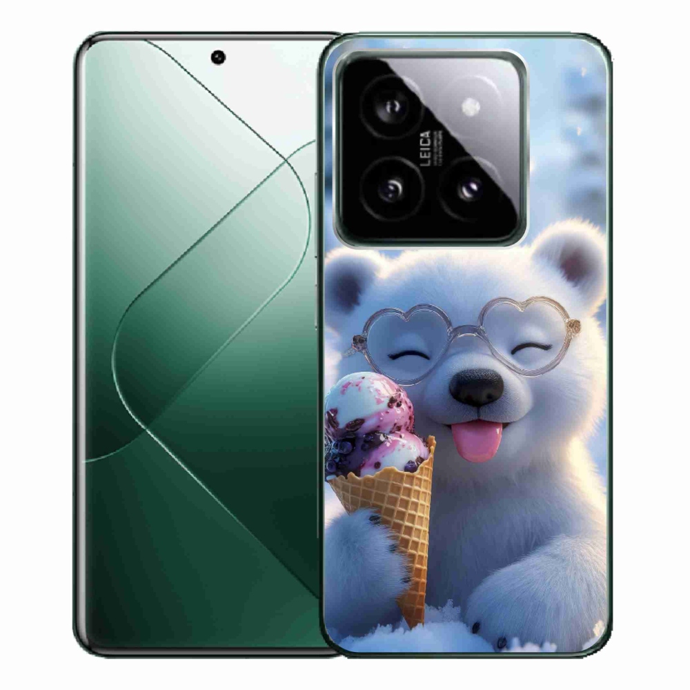 Gél borítás mmCase a Xiaomi 14 Pro-hoz - mackó fagylalttal