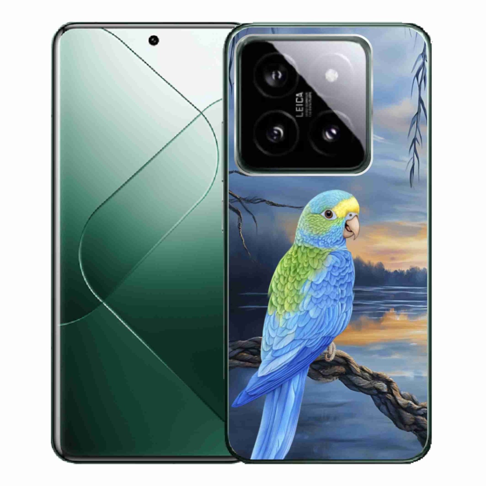 Gél borítás mmCase a Xiaomi 14 Pro-hoz - kék papagáj