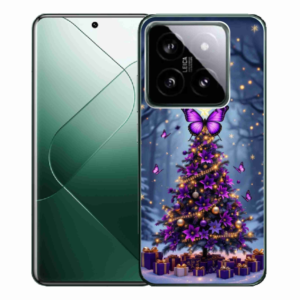 Gél borítás mmCase a Xiaomi 14 Pro számára - pillangó karácsonyfa