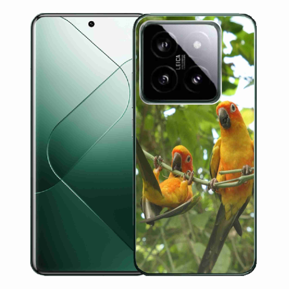 Gél borítás mmCase a Xiaomi 14 Pro számára - papagájok aratingy