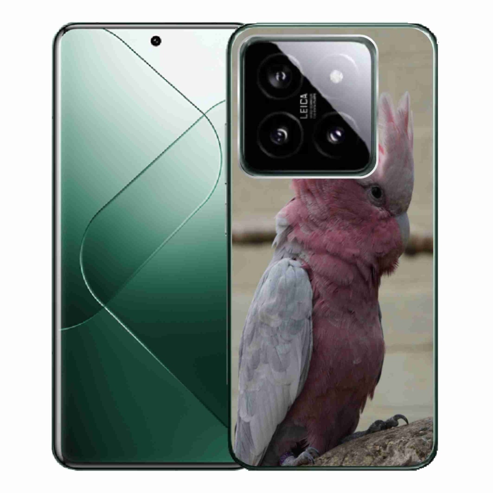 Gél borítás mmCase a Xiaomi 14 Pro-hoz - papagáj kakadu rózsaszínű