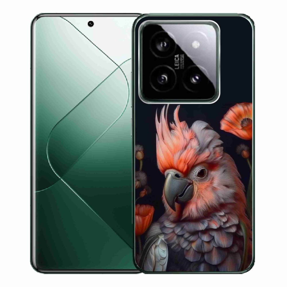 Gél borítás mmCase a Xiaomi 14 Pro-hoz - papagáj kakadu színekben
