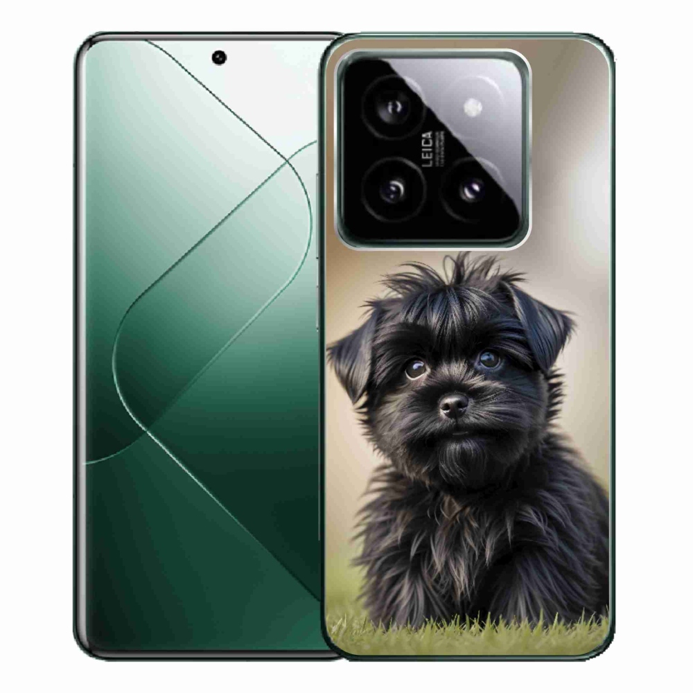 Gél borítás mmCase a Xiaomi 14 Pro-hoz - aranyos fekete kutya