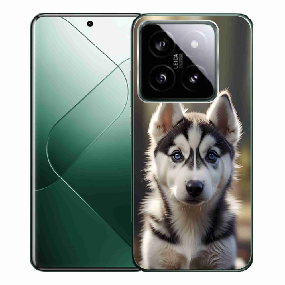 Gél borítás mmCase a Xiaomi 14 Pro számára - aranyos szibériai husky