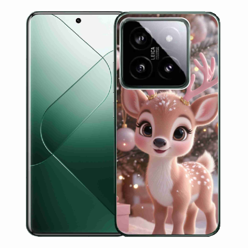 Gél borítás mmCase a Xiaomi 14 Pro számára - aranyos rénszarvas