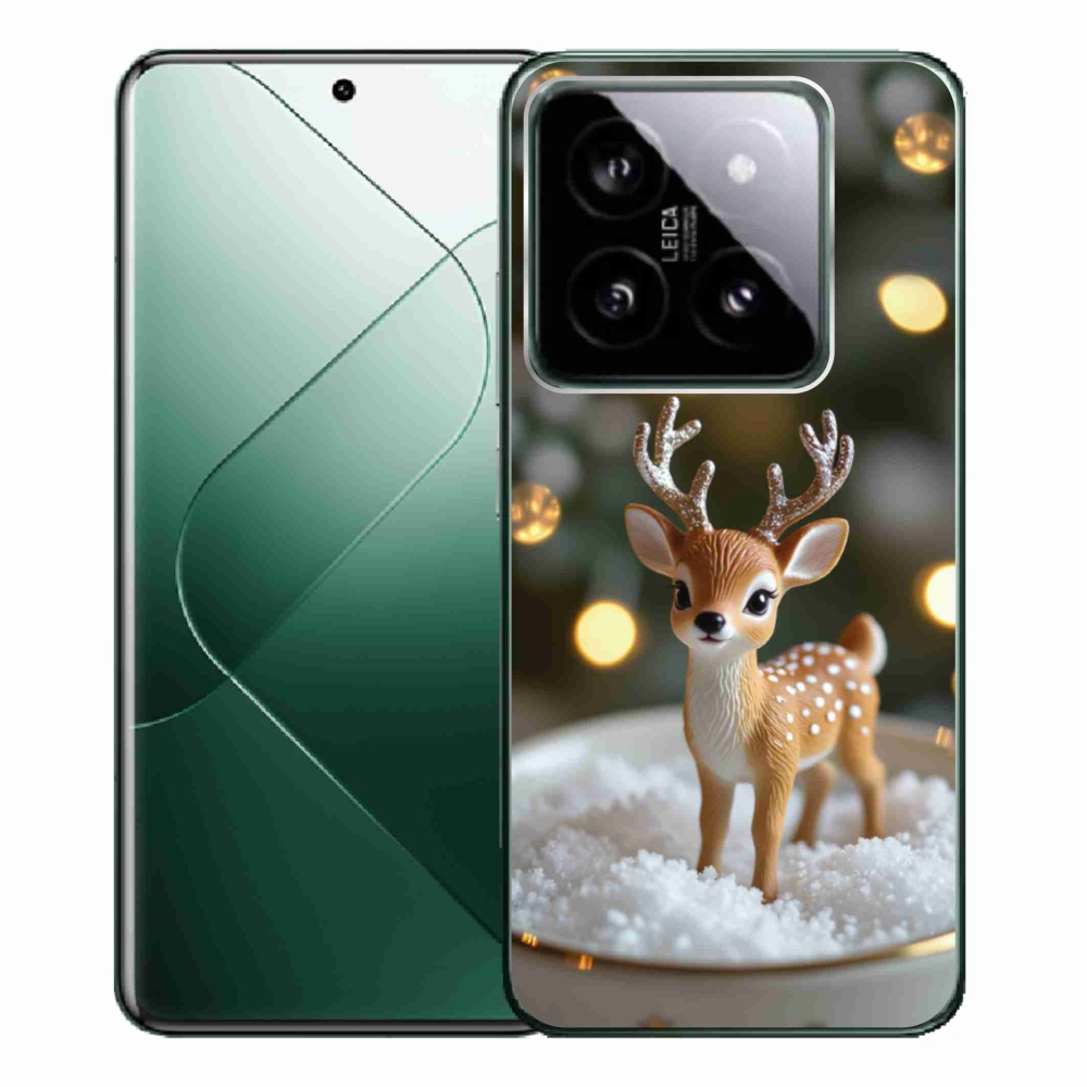 Gél borítás mmCase a Xiaomi 14 Pro számára - aranyos karácsonyi szarvasok