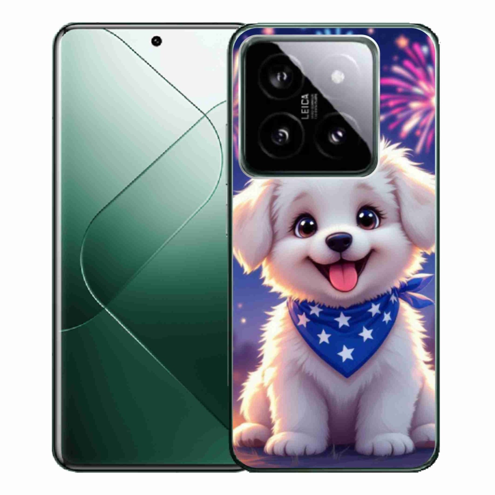 Gél borítás mmCase a Xiaomi 14 Pro számára - ünnepi kölyökkutya