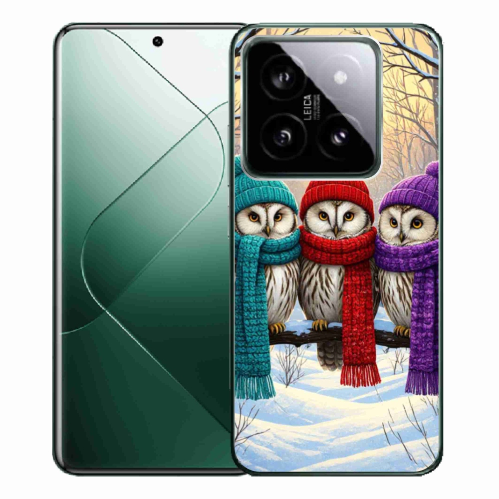 Gél borítás mmCase a Xiaomi 14 Pro-hoz - bagoly barátok