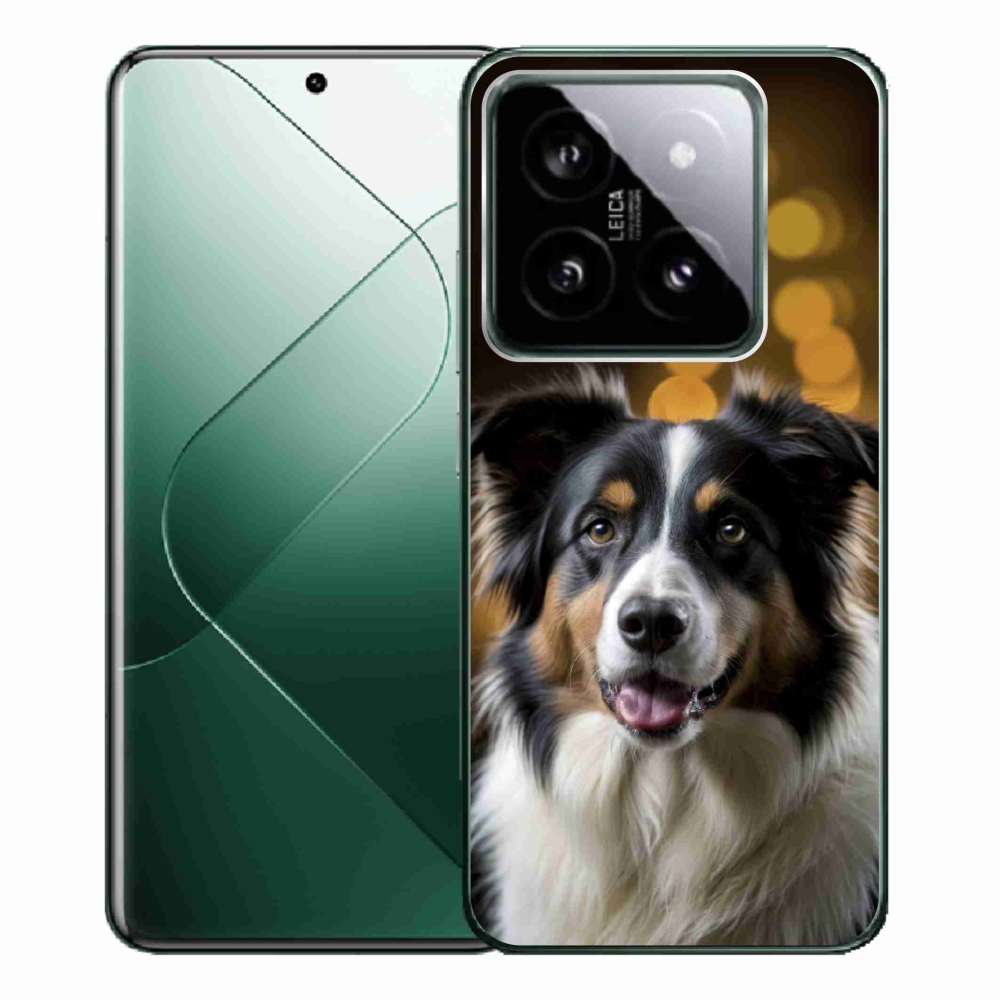 Gél borítás mmCase a Xiaomi 14 Pro-hoz - mosolygó ausztrál juhászkutya