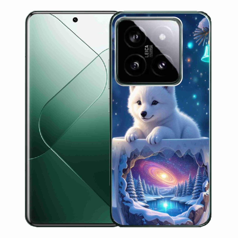 Gél borítás mmCase a Xiaomi 14 Pro számára - Karácsonyi kölyökkutyakölyök