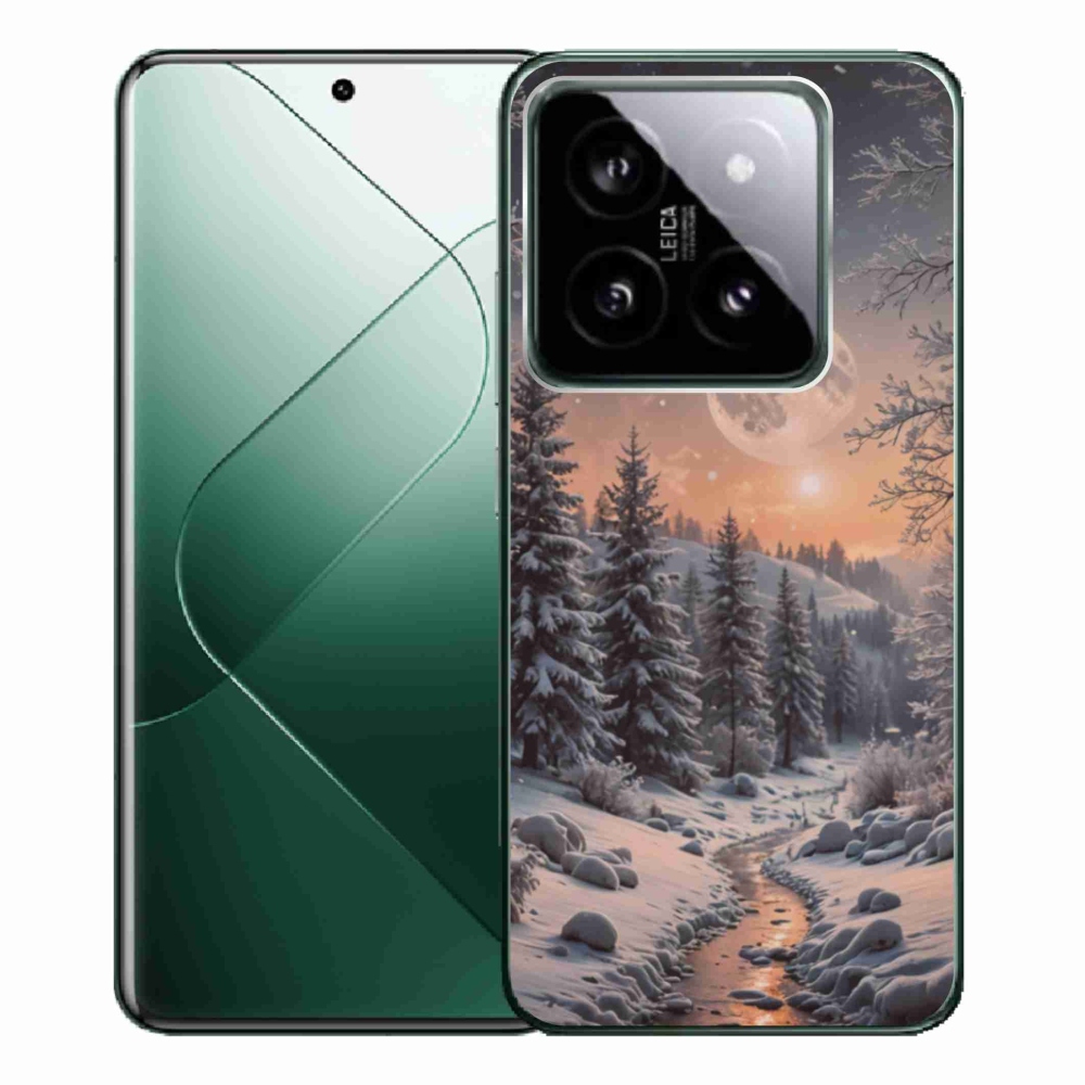 Gél borítás mmCase a Xiaomi 14 Pro számára - téli táj 2