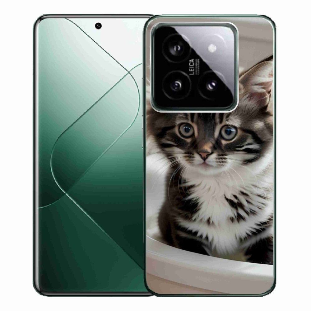 Gél borítás mmCase a Xiaomi 14 Pro számára - kíváncsi cica
