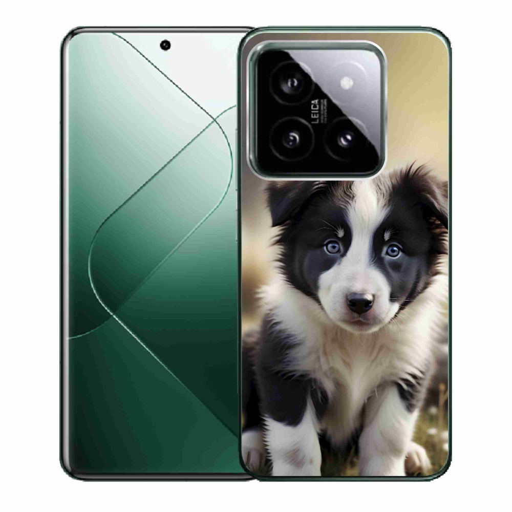 Gél borító mmCase a Xiaomi 14-hez - aranyos border collie