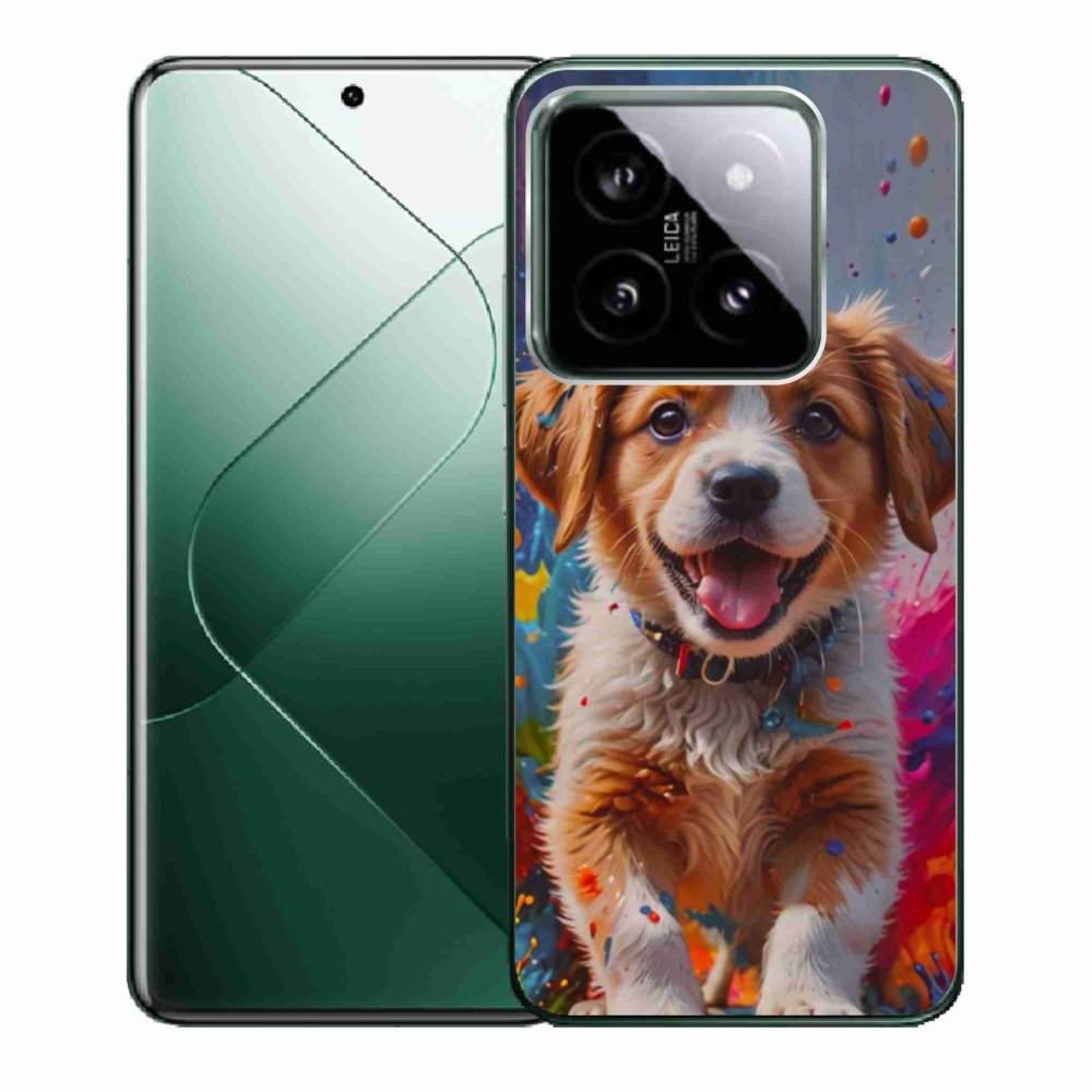 Gél borító mmCase a Xiaomi 14 - aranyos kiskutya 3